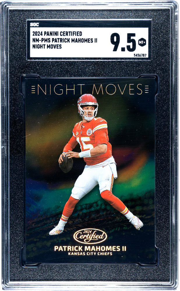 2024 Panini Certified Patrick Mahomes II #NM-PMS Night Moves SP Case Hit SGC 9.5