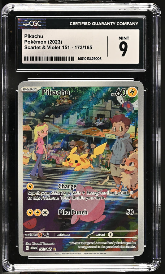 Pikachu 2023 Scarlet & Violet 151 #173/165 CGC 9