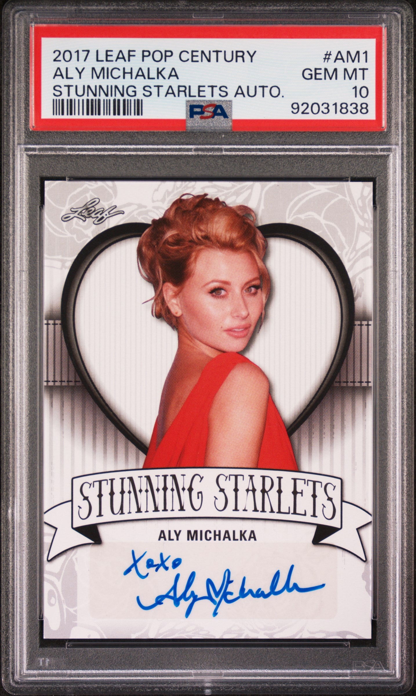 Aly Michalka 2017 Leaf Pop Century Stunning Starlets Autograph AUTO POP 1 PSA 10