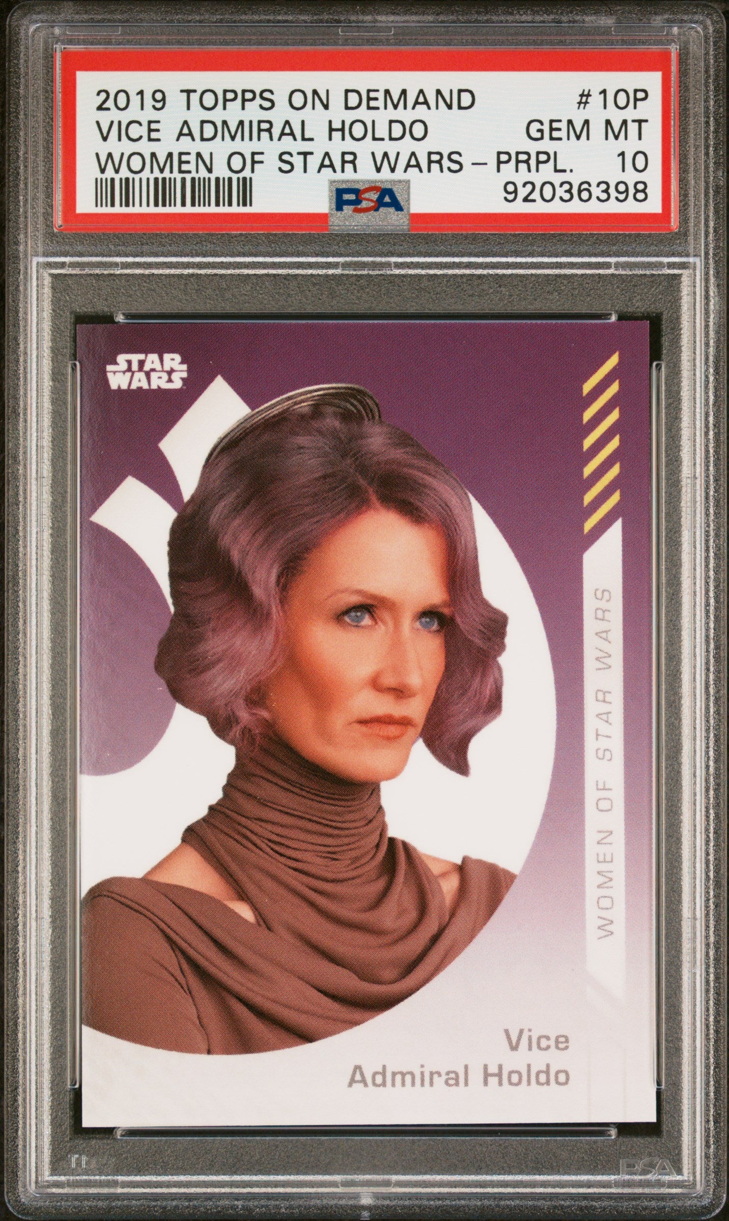 Vice Admiral Holdo 2019 Topps On Demand Women Of Star Wars Purple PSA 10