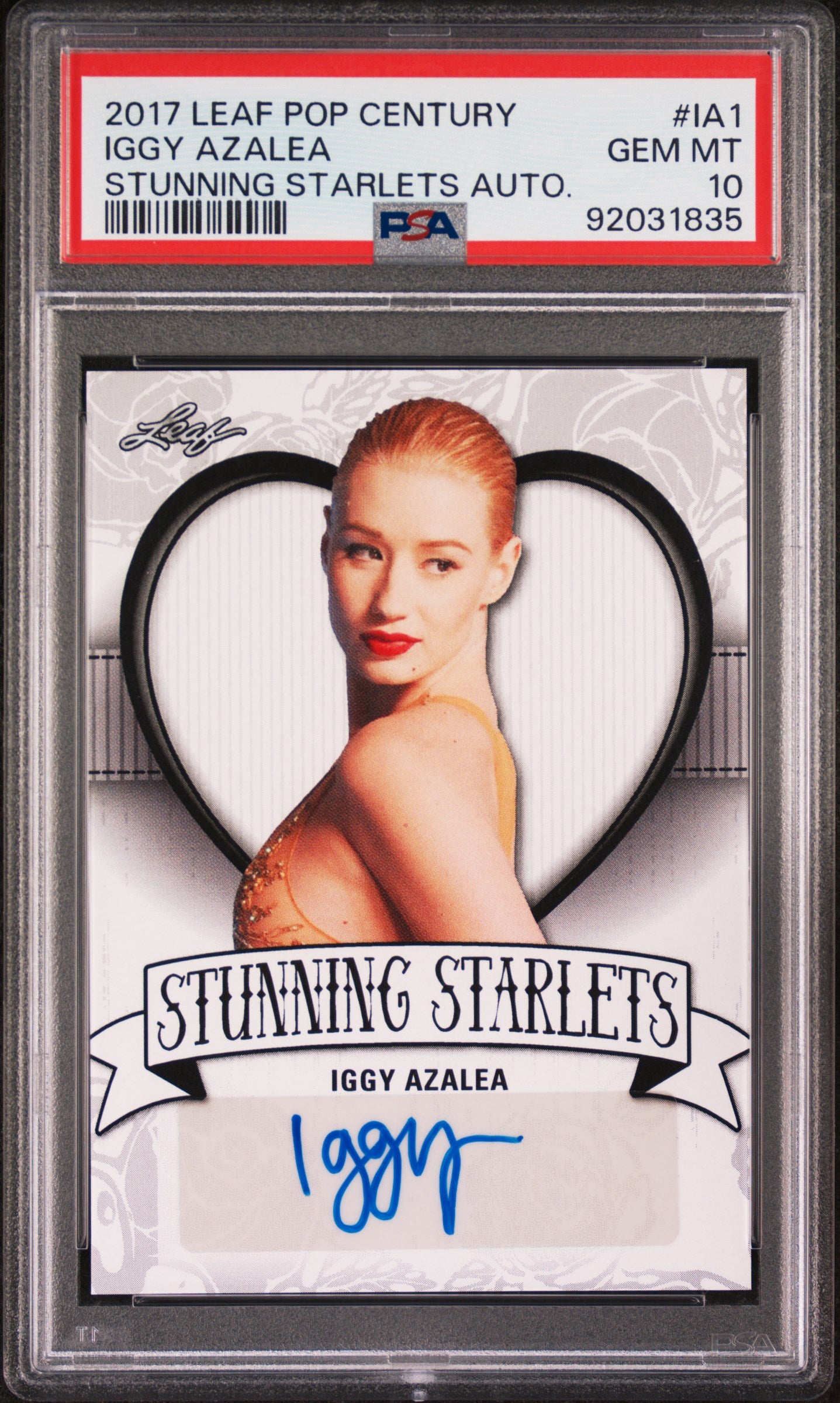 Iggy Azalea 2017 Leaf Pop Century Stunning Starlets Autographs AUTO PSA 10