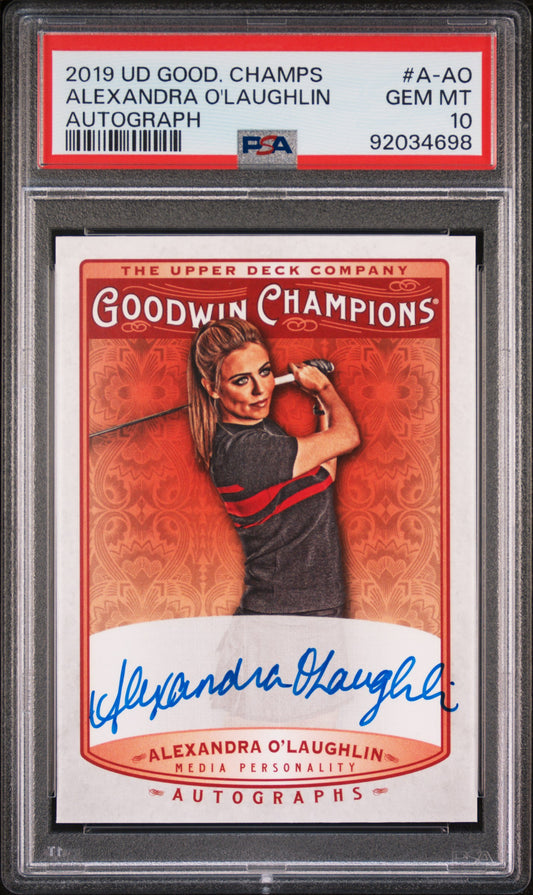 2019 Upper Deck Goodwin Champions Autograph Alexandra O'laughlin AUTO PSA 10