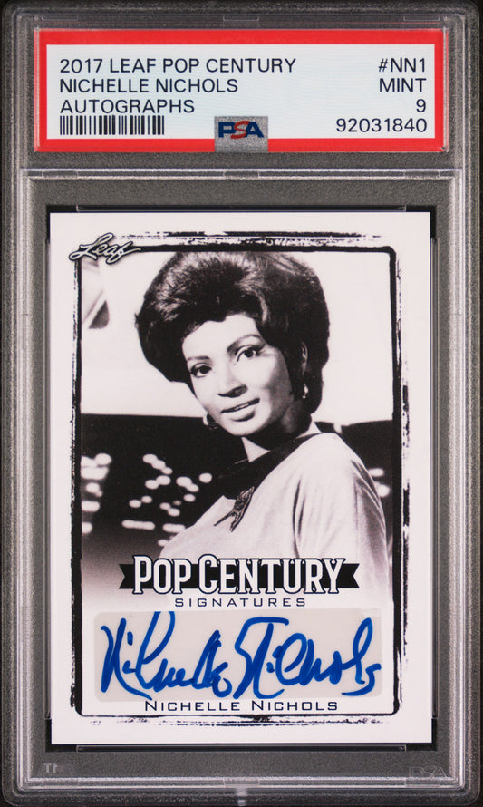 Nichelle Nichols 2017 Leaf Pop Century Autograph AUTO PSA 9