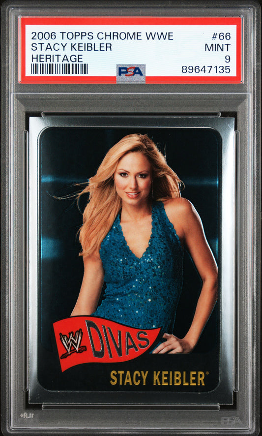 2006 Topps Chrome Heritage WWE Stacy Keibler #66 Heritage PSA 9