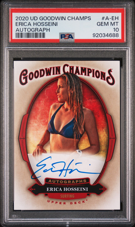 2020 Upper Deck Goodwin Champions AUTO Erica Hosseini #A-EH Autograph PSA 10