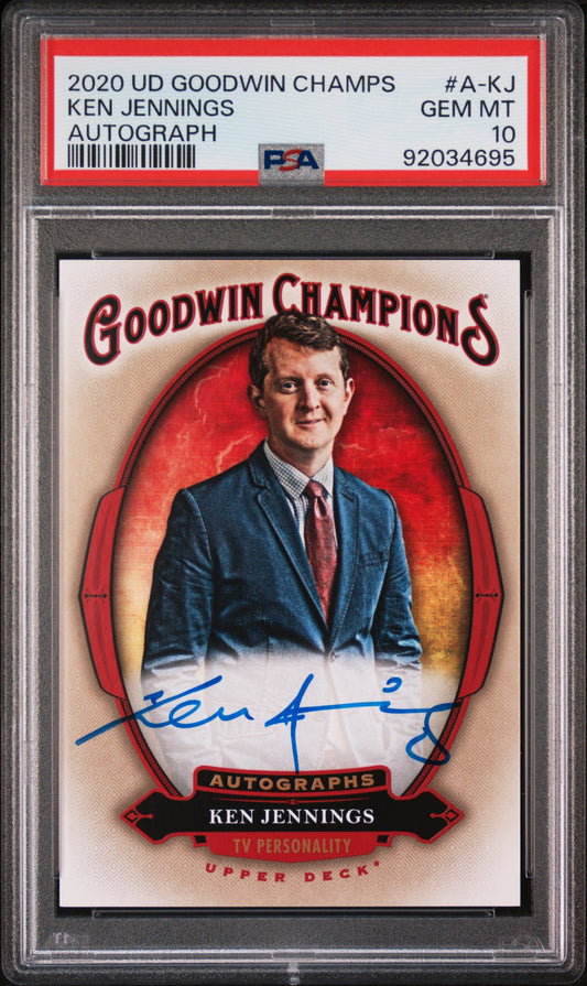 2020 Upper Deck Goodwin Champions Ken Jennings AUTO Autograph PSA 10