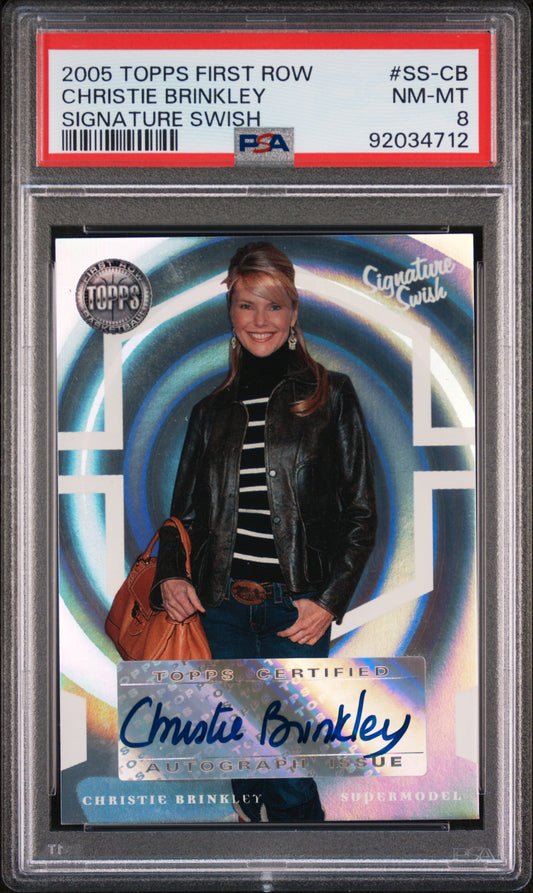 2005-06 Topps First Row Signature Swish Christie Brinkley AUTO #20/50 PSA 8