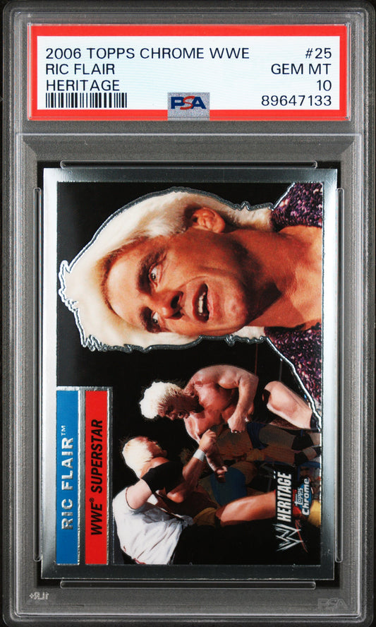 2006 Topps Chrome Heritage WWE Ric Flair #25 Heritage PSA 10