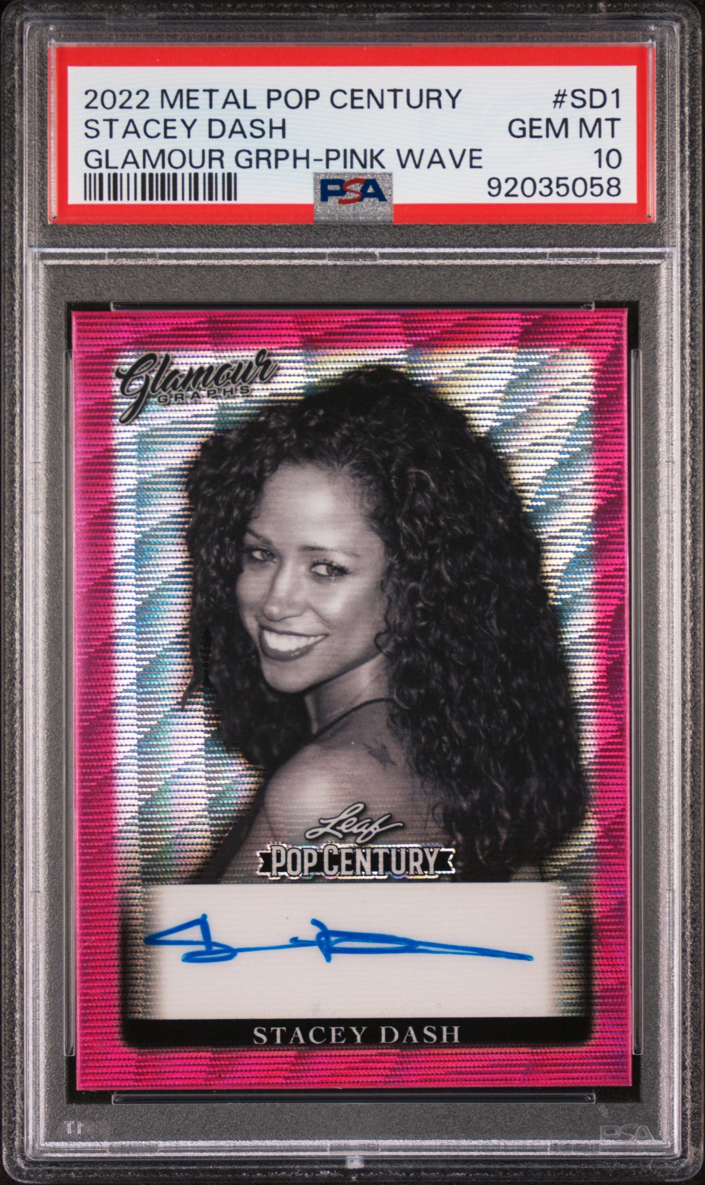 Stacey Dash 2022 Leaf Metal Pop Century Glamour Graphs AUTO #3/6 Pink PSA 10