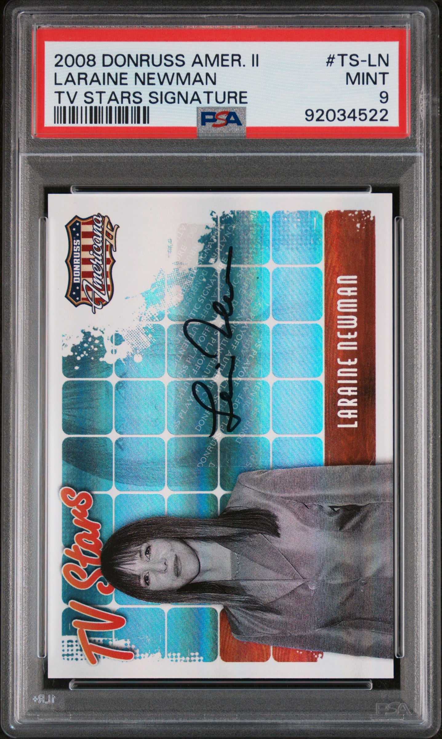 2008 Donruss Americana II TV Stars Signature Laraine Newman AUTO /100 PSA 9