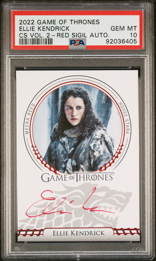 Ellie Kendrick MEERA REED 2022 Game Of Thrones Complete Series AUTO PSA 10