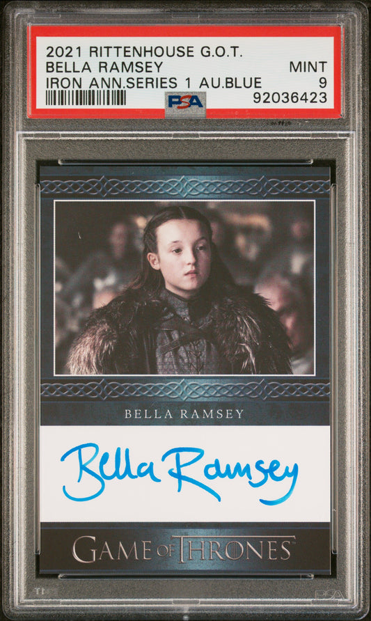 Bella Ramsey LADY LYANNA MORMONT 2021 Rittenhouse Game Of Thrones AUTO PSA 9