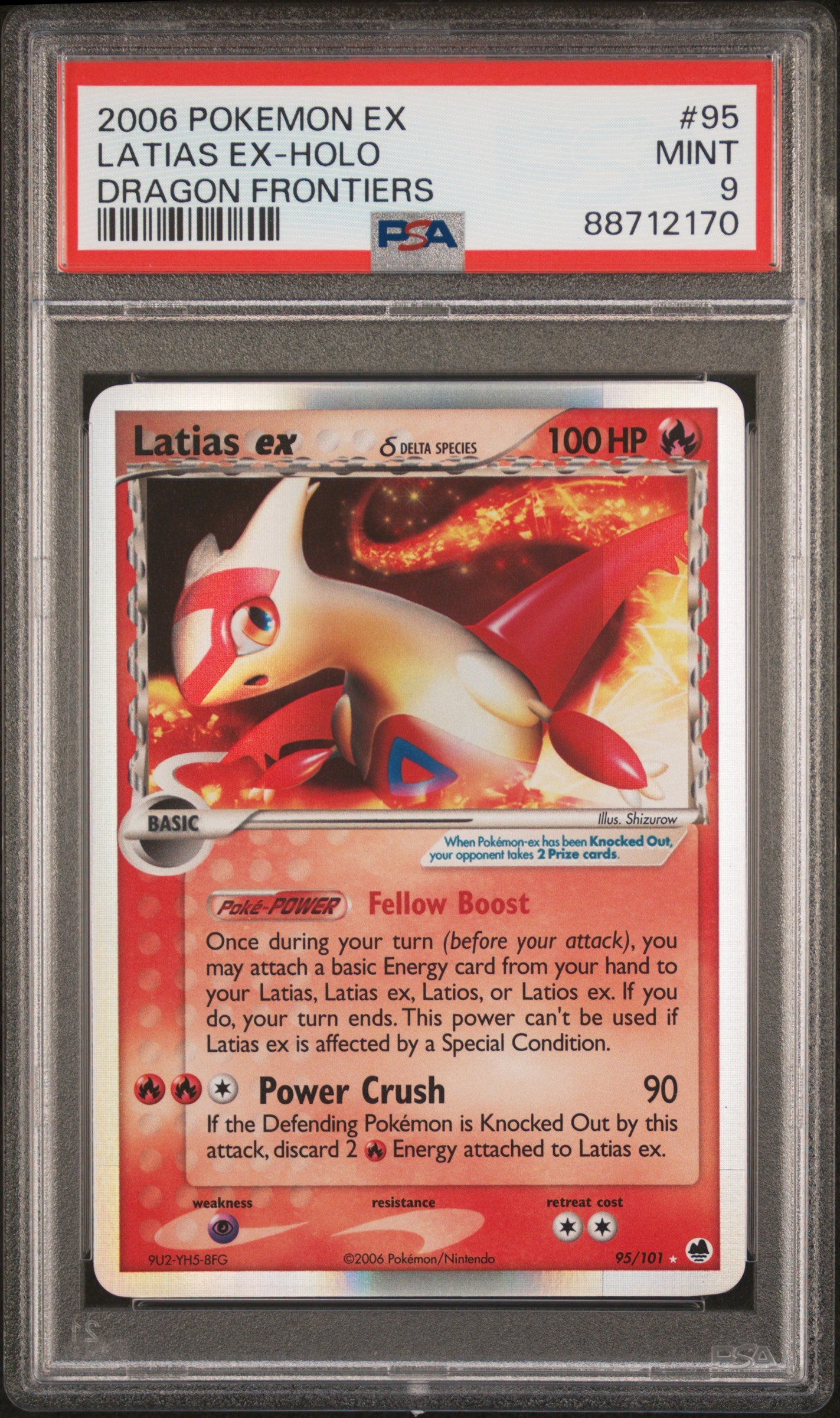 Pokemon EX 2006 TCG Latias EX-Holo #95/101 Dragon Frontiers PSA 9