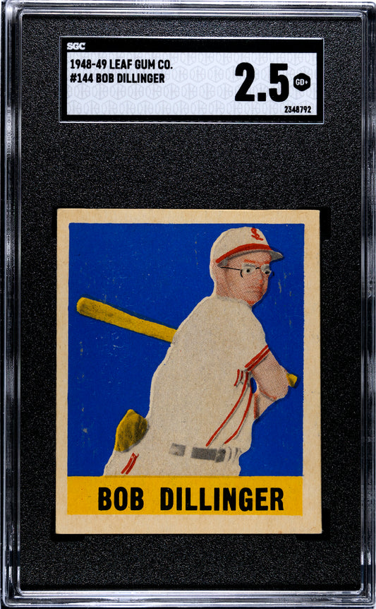 1948-49 Leaf Gum Co. Bob Dillinger #144 SGC 2.5 SP Short Print