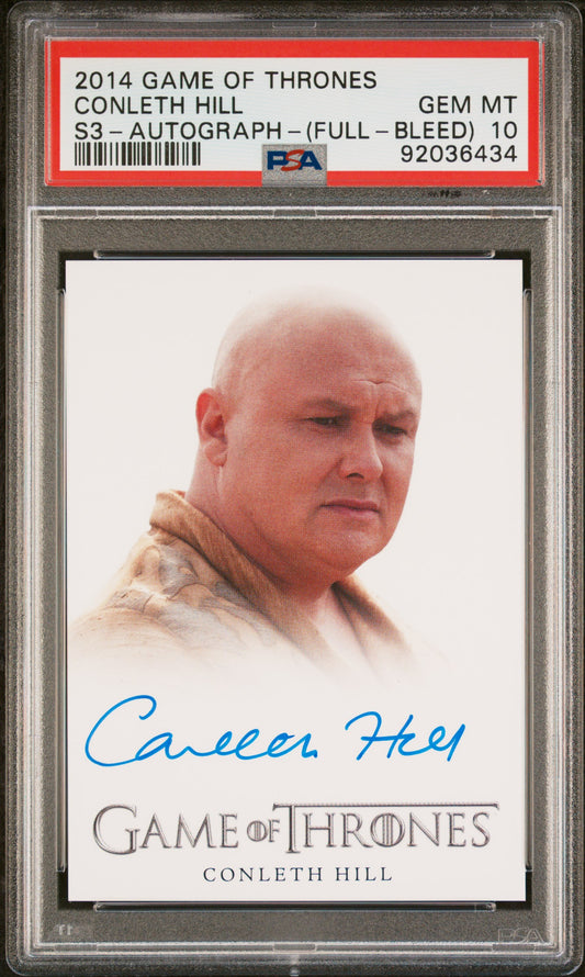 Conleth Hill LORD VARYS 2014 Game Of Thrones Season 3 Full Bleed AUTO PSA 10