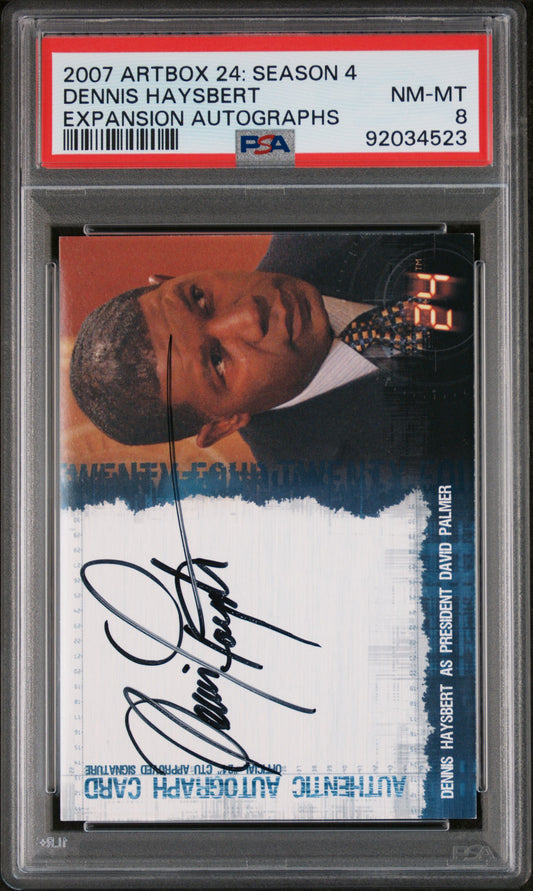 Dennis Haysbert President Palmer 2007 Artbox 24: Season 4 Expansion AUTO PSA 8