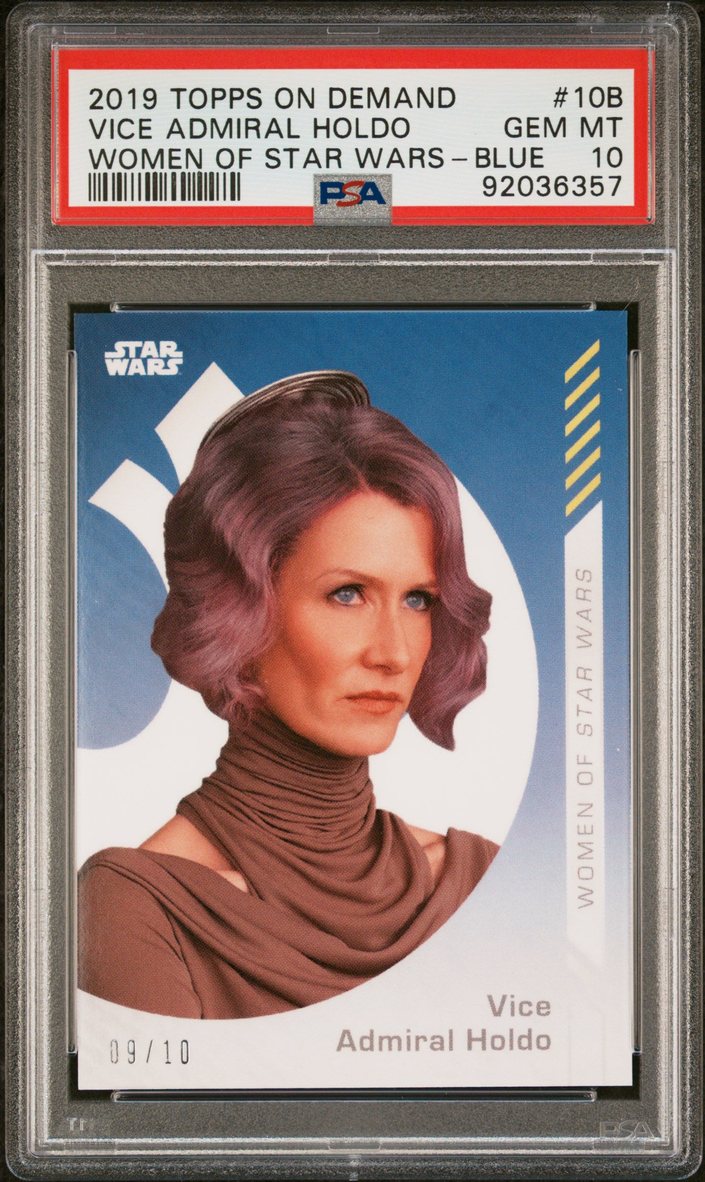 Vice Admiral Holdo 2019 Topps On Demand Women Of Star Wars Blue #9/10 PSA 10