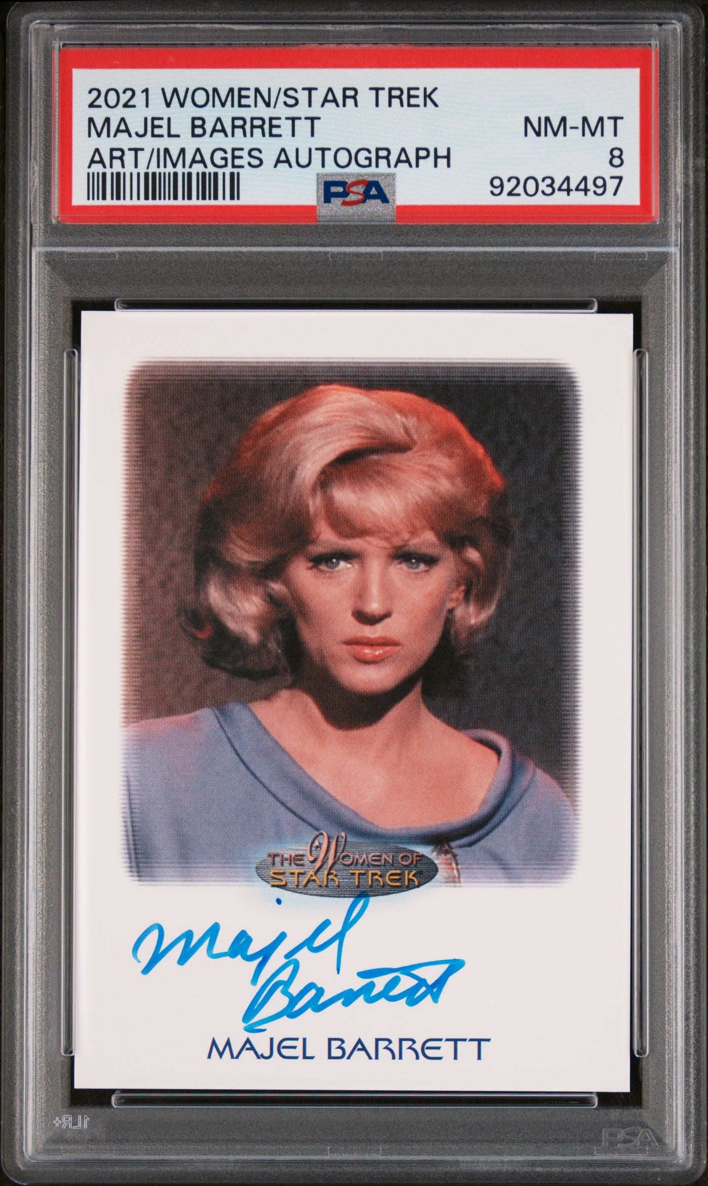 Majel Barrett NURSE CHAPEL 2021 Women Of Star Trek Art And Images AUTO PSA 8