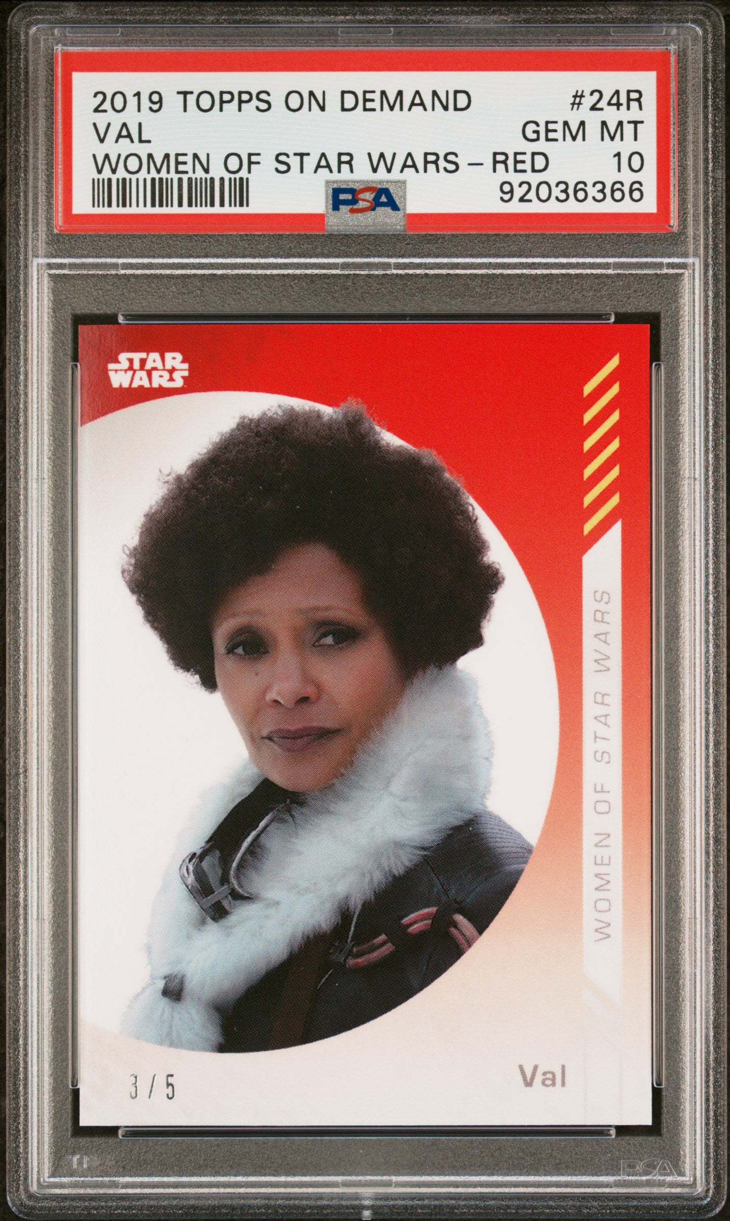 Val 2019 Topps On Demand Women Of Star Wars Red #3/5 PSA 10