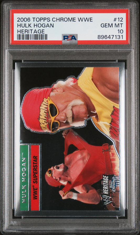 2006 Topps Chrome Heritage WWE Hulk Hogan #12 Heritage PSA 10