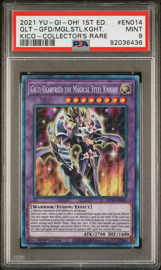 2021 YuGiOh! King's Court #EN014 KICO Magical Steel Knight Collector Rare PSA 9