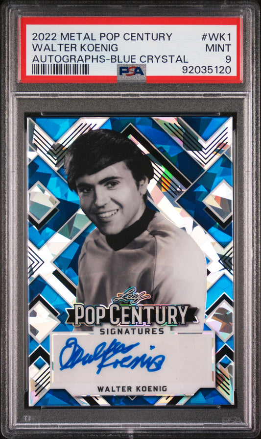 Walter Koenig 2022 Leaf Metal Pop Century Autograph AUTO #15/20 Blue PSA 9