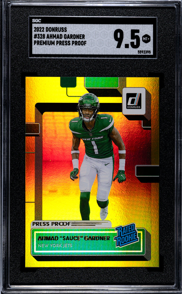 2022 Donruss Ahmad Sauce Gardner #328 Premium Press Proof Rated Rookie SGC 9.5