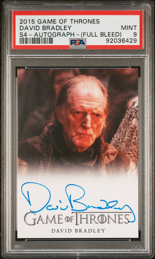 David Bradley WALDER FREY 2015 Game Of Thrones Season 4 Full Bleed AUTO PSA 9