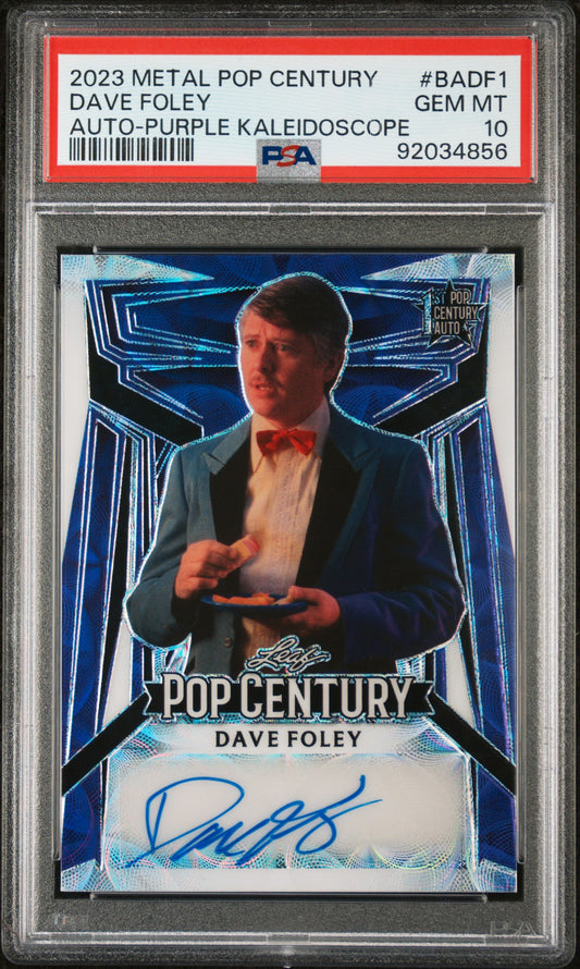 Dave Foley 2023 Leaf Metal Pop Century Autograph Auto #2/6 Purple PSA 10