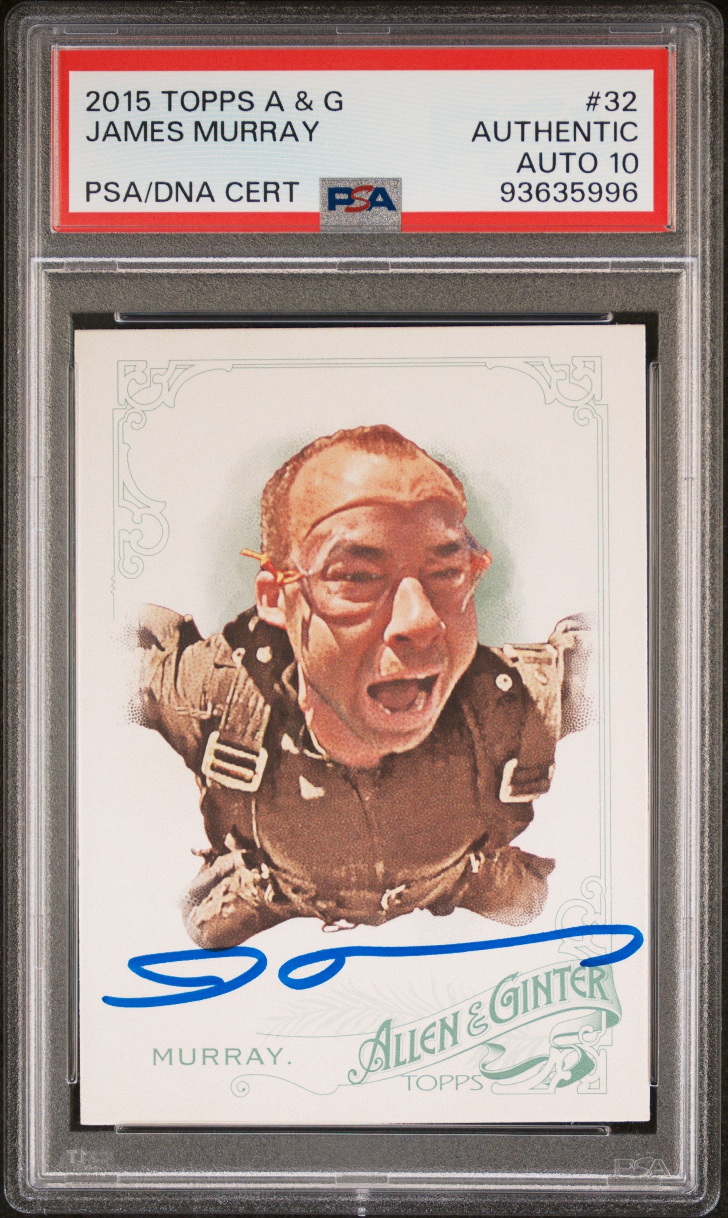 2015 Topps Allen & Ginter James Murray #32 Signed AUTO Impractical Jokers PSA 10